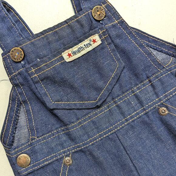 Vintage Healthtex Overalls Baby Size 3m Blue Denim - Picture 2 of 4